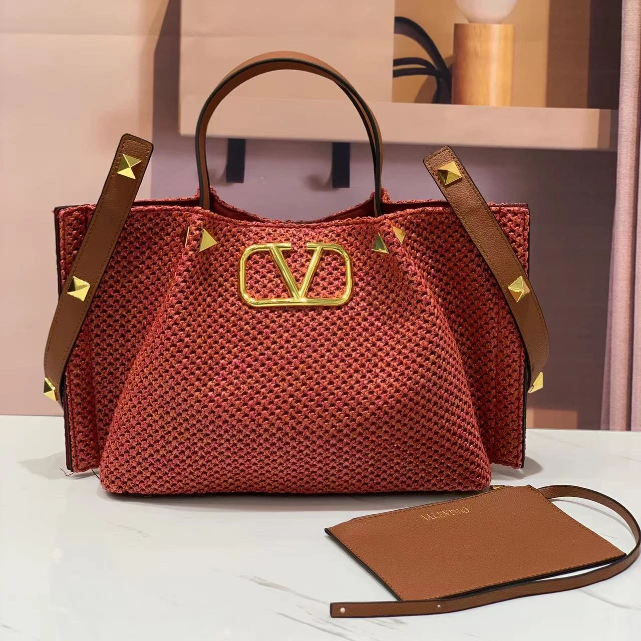 Valentino Women's Woven One Tote 38cm(Valentino Womens Woven One Tote 38cm) 9 Valentino Women's Woven One Tote 38cm(Valentino Womens Woven One Tote 38cm) - Image 7