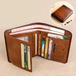 Genuine Leather Male Purse Card Holder Wallet Men(Genuine Leather Male Purse Card Holder Wallet Men)