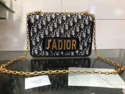 𝐃 Black Leather J’adior Flap Chain Bag(𝐃 Black Leather J Adior Flap Shoulder Bag) -Best Household Items product name 1394002