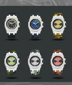 KIMSDUNCamouflage Silicone Strap Quartz Men Watch(Kimsdun Brand 42mm Stainless Steel Case Back Camouflage Silicone Strap Quartz Men Watch) -Best Household Items product name 1487629