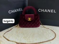 CH Kelly Mini Shopping Bag Velvet Fabric(Ch Kelly Mini Shopping Bag Velvet Fabric)