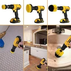 Drill Machine Brsuh Attachment(Power Scrubber Brush Set Yellow) -Best Household Items product name 1798499