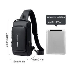 Sling Bag | Portable Chest Crossbody Anti-Theft Bag With Charging Port In UAE(Anti Theft Chest Sling Cross Body Bag) 16 Sling Bag | Portable Chest Crossbody Anti-Theft Bag With Charging Port In UAE(Anti Theft Chest Sling Cross Body Bag) -Best Household Items product name 1857779