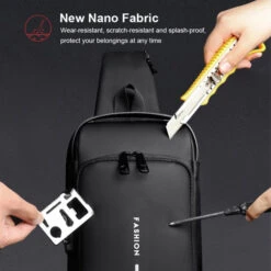 Sling Bag | Portable Chest Crossbody Anti-Theft Bag With Charging Port In UAE(Anti Theft Chest Sling Cross Body Bag) 19 Sling Bag | Portable Chest Crossbody Anti-Theft Bag With Charging Port In UAE(Anti Theft Chest Sling Cross Body Bag) -Best Household Items product name 1901140