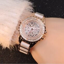 Rhinestone Watch Women Gold Watch(Luxury Rhinestone Watch Women Gold Watch) -Best Household Items product name 1912389