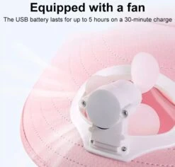 Summer Detachable Outdoor Anti-sun Brim Hat With Fan(Folding Sun Hat For Men Women With Fan) -Best Household Items product name 1957855