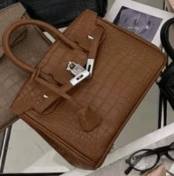 𝐇 Shiny Crocodile Leather Palladium Hardware Bag 25cm(𝐇 Birkin Shiny Crocodile Leather Palladium Hardware Bag) -Best Household Items product name 1983749