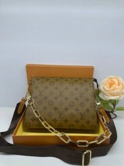 𝐋𝐕 Denim Crossbdy Bag With Chain(𝐋𝐕 Denim Chain Crossbdy Bag) -Best Household Items product name 2080526