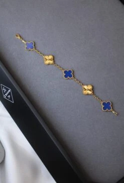 5 Motif Bracelet Agate Blue With Gold By VCA(5 Motif Bracelet Agate Blue With Gold By Vca) -Best Household Items product name 2204012