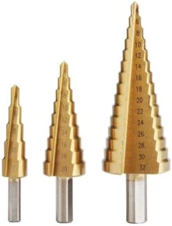 3 PCSCone Drill Titanium Bit Set 4-12/20/32mm(3 Pcs Cone Drill Titanium Bit Set 4 12 20 32mm) -Best Household Items product name 2571448