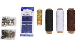 61 Pcs Leather Craft Tools Punch Kit Stitching Working Stitching Groover Sewing Set(62 Pcs Leather Craft Tools Punch Kit Stitching Working Stitching Groover Sewing Set) -Best Household Items product name 2681918