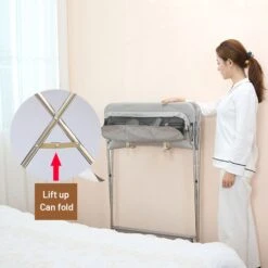 Portable Baby Changing Table With Wheels - Foldable Changing Table Dresser Changing Station For Infant - Waterproof Diaper Changing Table Pad Topper(Baby Care Desk) -Best Household Items product name 3161088