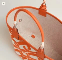 H Steeple Bag In Canvas & Calfskin Leather(𝐇 Steeple Bag In Canvas Calfskin Leather) -Best Household Items product name 3341126