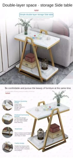 Luxury Double Layer Table(Luxury Double Layer Marble Table) -Best Household Items product name 3689570