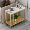 Modern Marble Slim Side Table With Storage Shelf – Stylish End Tables For Living Room And Space-Saving Sofa Tables (Size:65 * 28 * 55cm,)(Modern Marble Slim Side Table With Storage Shelf Stylish End Tables For Living Room And Space Saving Sofa Tables Size 65 28 55cm) -Best Household Items product name 3718673