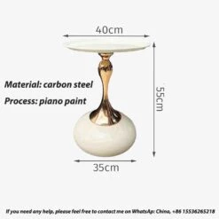 Open Circle Center Table Elegant Bedside Table White Carbon Steel Coffee Table Modern Black Nightstand Easy Assembly(COLOR, Black, White)(Open Circle Center Table Elegant Bedside Table White Carbon Steel Coffee Table Modern Black Nightstand Easy Assemblycolor Black White) -Best Household Items product name 3726854