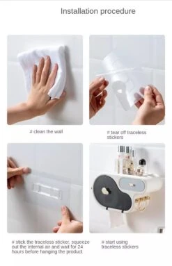Wall Mount Toilet Roll PaperOrganizer(Wall Mount Toilet Roll Paper Organizer) -Best Household Items product name 3951475