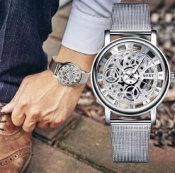 Watch Men's Fashion Business Skeleton Watch(Watch Mens Fashion Business Skeleton Watch)