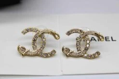 CH - CC Logo Crystal Stud Earrings(Ch Cc Logo Crystal Stud Earrings)