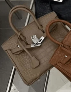 𝐇 Shiny Crocodile Leather Palladium Hardware Bag 25cm(𝐇 Birkin Shiny Crocodile Leather Palladium Hardware Bag) -Best Household Items product name 4156198
