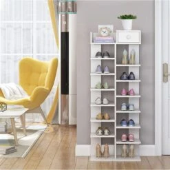 Shoe Rack Double Rowwith Stackable, Large Capacity, And Freestanding Storage. Different Colors(Shoe Rack Double Row With Stackable Large Capacity And Freestanding Storage Different Colors) -Best Household Items product name 4284646