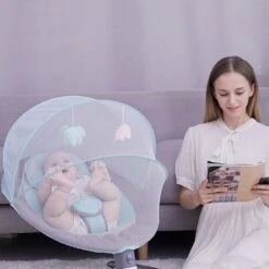 Baby Cradle | Baby Crib Cradle | Adjustable Portable Baby Electric SwingRocking Chair(Baby Electric Swing Cradle) -Best Household Items product name 4668213