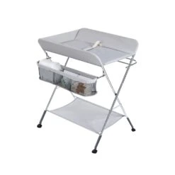 Portable Baby Changing Table With Wheels - Foldable Changing Table Dresser Changing Station For Infant - Waterproof Diaper Changing Table Pad Topper(Baby Care Desk)