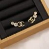 CH - CC Logo Double Rhinestone Earrings(Ch Cc Logo Double Rhinestone Earrings) -Best Household Items product name 4733804