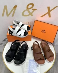 H Leather Electric Slingback Sandals(𝐇 Leather Electric Slingback Sandals)