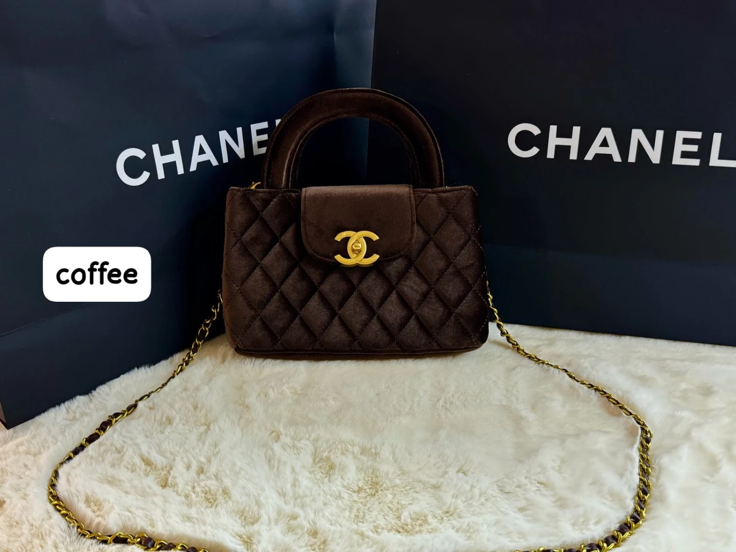 CH Kelly Mini Shopping Bag Velvet Fabric(Ch Kelly Mini Shopping Bag Velvet Fabric) 6 CH Kelly Mini Shopping Bag Velvet Fabric(Ch Kelly Mini Shopping Bag Velvet Fabric) - Image 4