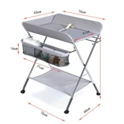 Portable Baby Changing Table With Wheels - Foldable Changing Table Dresser Changing Station For Infant - Waterproof Diaper Changing Table Pad Topper(Baby Care Desk) -Best Household Items product name 5013873