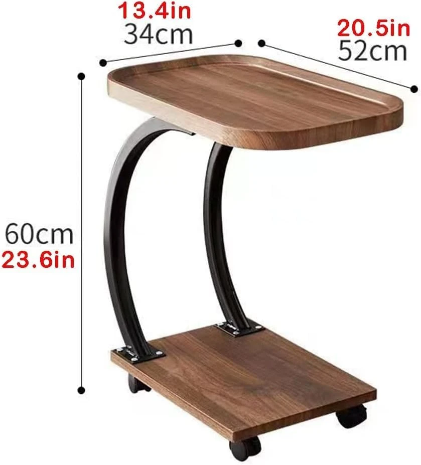 Versatile And Movable Coffee Table - Small Tea Table With Wheels, Perfect For Sofa, Bedroom, And Bedside - C-Type Side Table For Stylish Convenience(Versatile And Movable Coffee Table Small Tea Table With Wheels Perfect For Sofa Bedroom And Bedside C Type Side Table For Stylish Convenience) 4 Versatile And Movable Coffee Table - Small Tea Table With Wheels, Perfect For Sofa, Bedroom, And Bedside - C-Type Side Table For Stylish Convenience(Versatile And Movable Coffee Table Small Tea Table With Wheels Perfect For Sofa Bedroom And Bedside C Type Side Table For Stylish Convenience) - Image 2