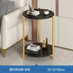 2-Tier Coffee End Tablewith Gold Steel Frame(2 Tier Coffee End Table With Gold Steel Frame) -Best Household Items product name 5104939