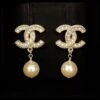 CH - CC Crystal Faux Pearl Drop Earrings(Ch Cc Crystal Faux Pearl Drop Earrings) -Best Household Items product name 5111508