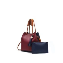 2Pcs Groovy Colorblock Soft Casual Bag(2pcs Groovy Colorblock Soft Casual Bag)