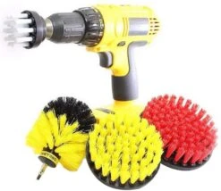 Drill Machine Brsuh Attachment(Power Scrubber Brush Set Yellow) -Best Household Items product name 5256098