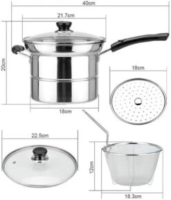 Stainless Steel Steamer Pot Cookware(Stainless Steel Steamer Pot) -Best Household Items product name 5315384