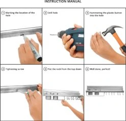 Multifunctional Wall Mount Aluminium Hanging Utensil Display Rack Shelf Organizer For Ladles Spoons Pans Spices Cutlery Cookware With Knife And Hand Towel Holder(Multifunctional Wall Mount Aluminium Hanging Utensil Display Rack Shelf Organizer For Ladles Spoons Pans Spices Cutlery Cookware With Knife And Hand Towel Holder) -Best Household Items product name 5350167