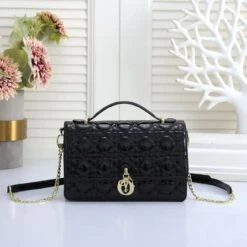 CD Dioramour Top Handle Shiny Leather Bag 24cm(Cd Dioramour Top Handle Shiny Leather Bag) -Best Household Items product name 5389089