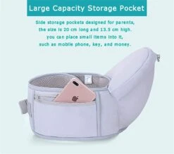 Baby Carrier With Hip Seat (Gray)(Baby Carrier) -Best Household Items product name 5657572