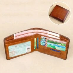 Men's RFID Genuine Leather Durable Vintage Wallet(Mens Rfid Genuine Leather Durable Vintage Wallet) -Best Household Items product name 5678808
