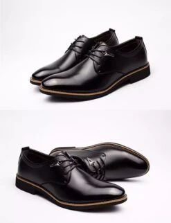 Lace Up Flats Casual Leather Business Dress Formal Shoes(Comfortable Office Shoes) -Best Household Items product name 5709825