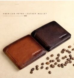 Men's RFID Genuine Leather Durable Vintage Wallet(Mens Rfid Genuine Leather Durable Vintage Wallet)