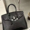 𝐇 Shiny Crocodile Leather Palladium Hardware Bag 25cm(𝐇 Birkin Shiny Crocodile Leather Palladium Hardware Bag) -Best Household Items product name 6133175