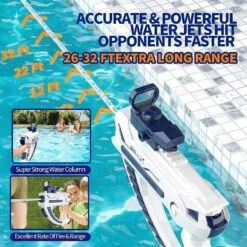 : Water Gun Toy For Kids NIBEMINENT Electric Automatic High Pressure Strong Toys Water Gun, Cool Appearance Large Capacity Fast Firing Speed Long Range(2 COLORS)(Water Gun Toy For Kids Nibeminent Electric Automatic High Pressure Strong Toys Water Gun Cool Appearance Large Capacity Fast Firing Speed Long Range2 Colors) -Best Household Items product name 6337184