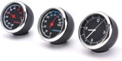 Mini Stick On Clock Hygrometer Clock & Thermometer For Car Dashboard(Mini Stick On Clock Hygrometer Clock Thermometer For Car Dashboard)