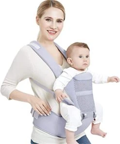 Baby Carrier With Hip Seat (Gray)(Baby Carrier)