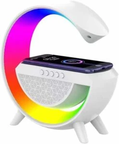 Wireless Charger Atmosphere Lamp - A Multi-functional Marvel Of LED Bluetooth Speaker, Desk Lamp, And RGB Night Light In UAE(Wireless Charger Atmosphere Lamp A Multi Functional Marvel Of Led Bluetooth Speaker Desk Lamp And Rgb Night Light In Uae)