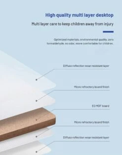 Kids Learning Table And Chair Set Height Adjustable Study Desk With Tilt Desktop With Metal Hook And Storage Drawer(Kids Learning Table) -Best Household Items product name 6944883