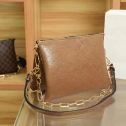 𝐋𝐕 Denim Crossbdy Bag With Chain(𝐋𝐕 Denim Chain Crossbdy Bag) -Best Household Items product name 7010475